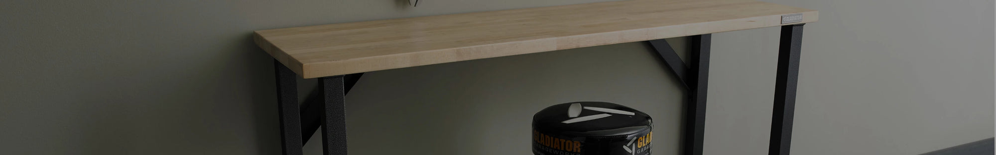 A Gladiator® modular workbench in a garage.