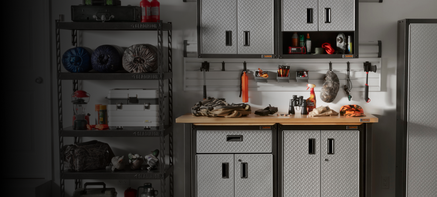 Gladiator® garage storage solutions in a garage
