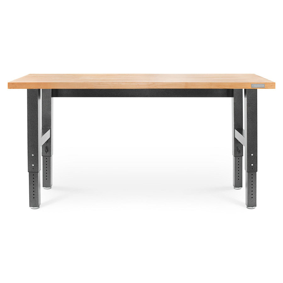 Gladiator 6' Adjustable Height Hardwood Workbench in Hammered Granite