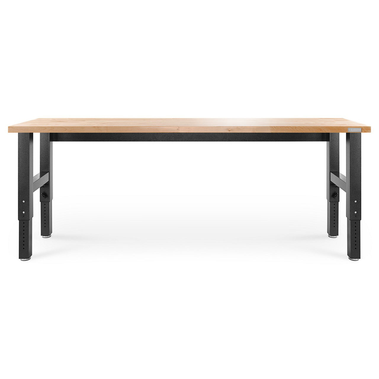 Gladiator 8' Adjustable Height Hardwood Workbench in Hammered Granite