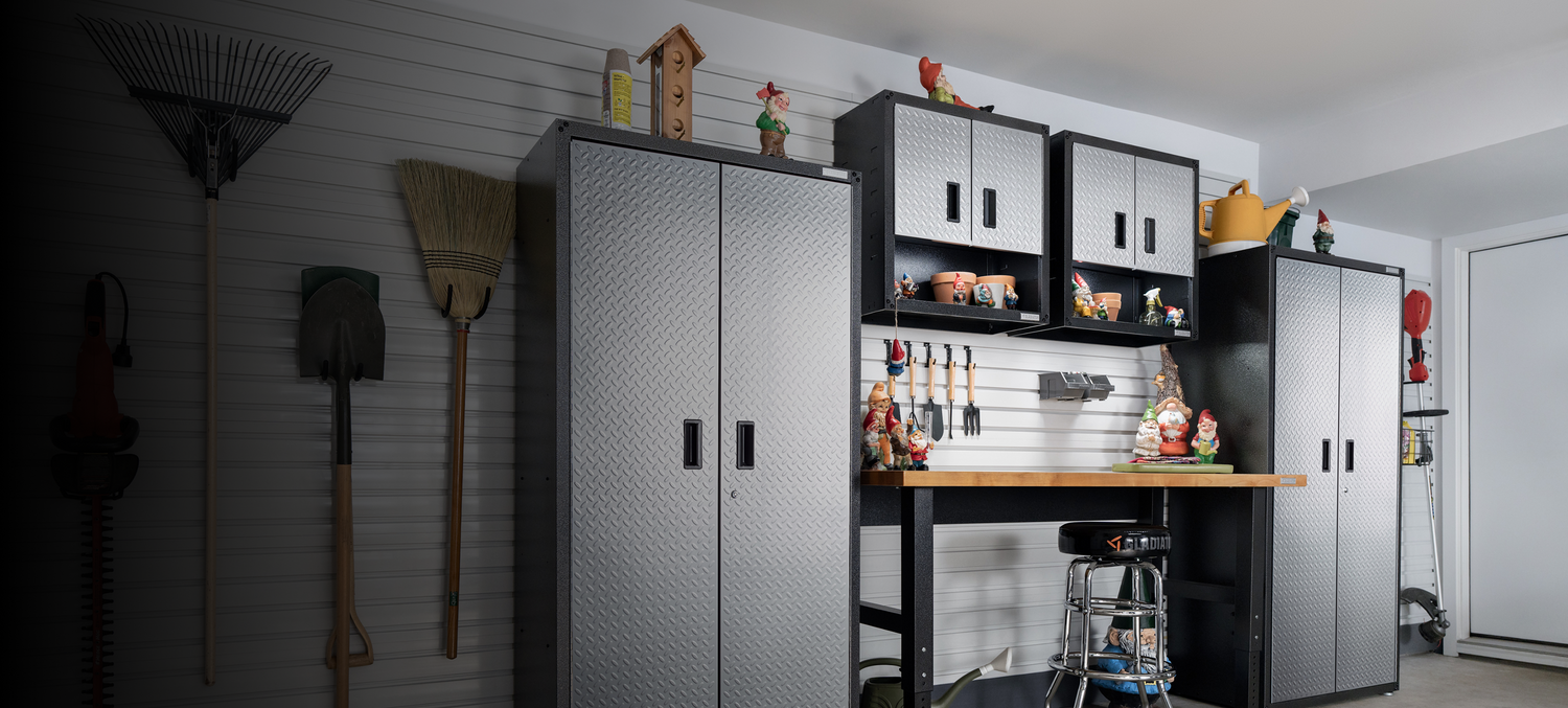 Gladiator® cabinets in a garage.