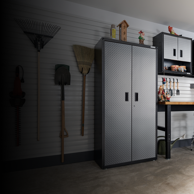 Gladiator® cabinets in a garage.