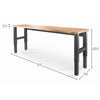 1 of 13 images - 8' Adjustable Height Hardwood Workbench