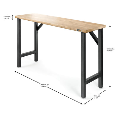 4 of 10 images - 66-1/2" Wide Hardwood Modular Workbench (thumbnails)