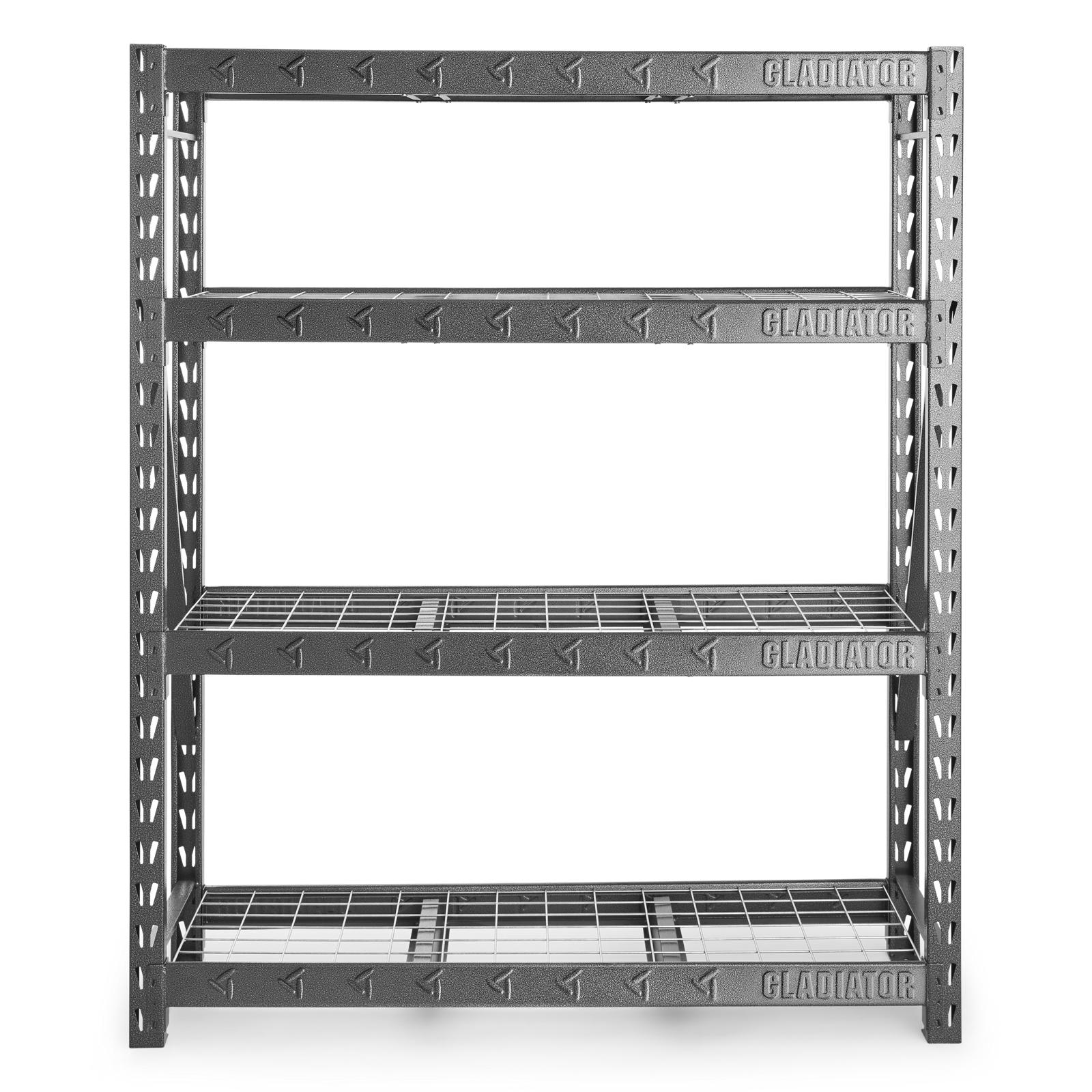 60" Wide Heavy Duty Rack with Four 18" Deep Shelves