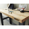 4 of 8 images - 4' Adjustable Height Hardwood Workbench