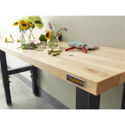 6 of 16 images - 6' Adjustable Height Hardwood Workbench (thumbnails)