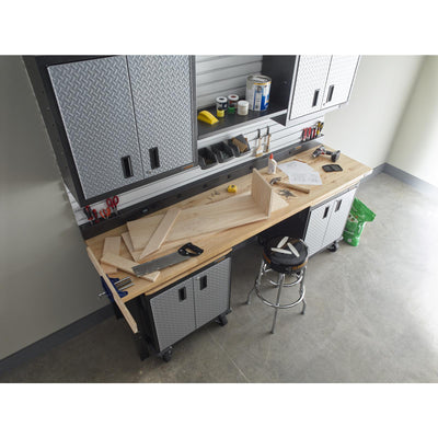 4 of 13 images - 8' Adjustable Height Hardwood Workbench (thumbnails)