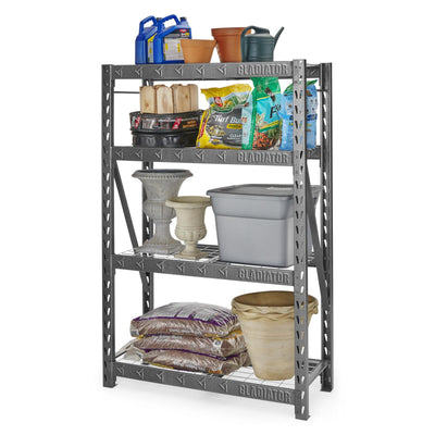 3 of 19 images - 48" Wide Heavy Duty Rack with Four 18" Deep Shelves (thumbnails)